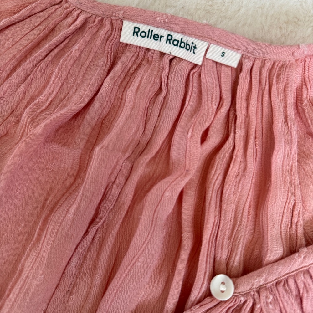 Roller Rabbit Coral / Pink Blouse Top